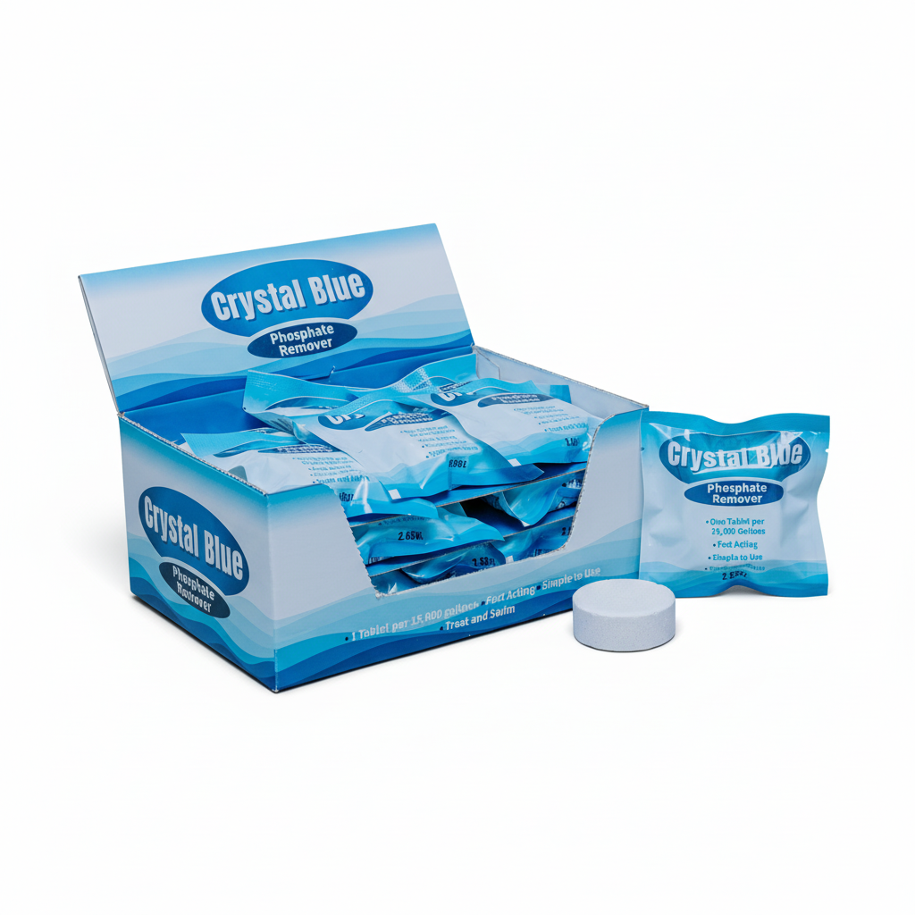 Crystal Blue Phosphate Remover Tablet Retail Box - 24 Tablets